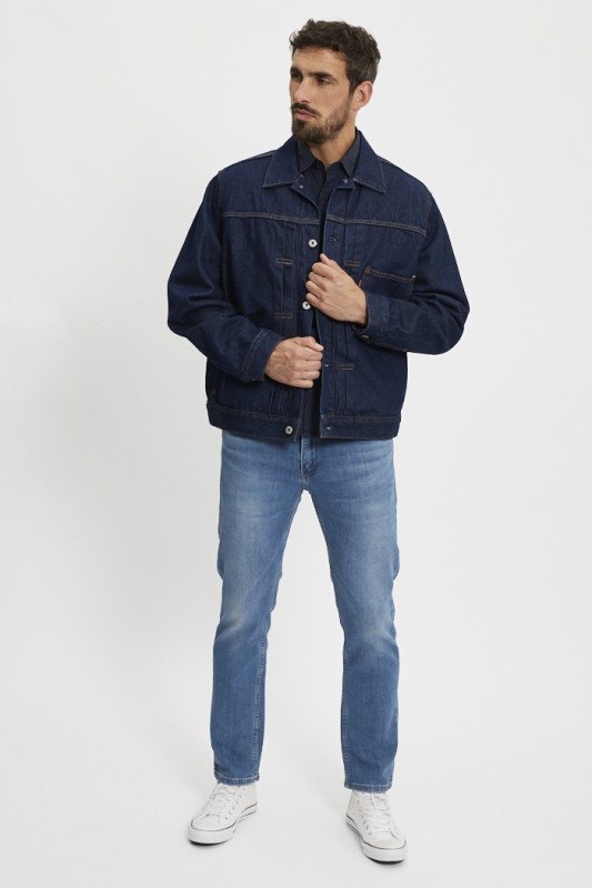 Veste Trucker en jeans dark indigo homme levi's