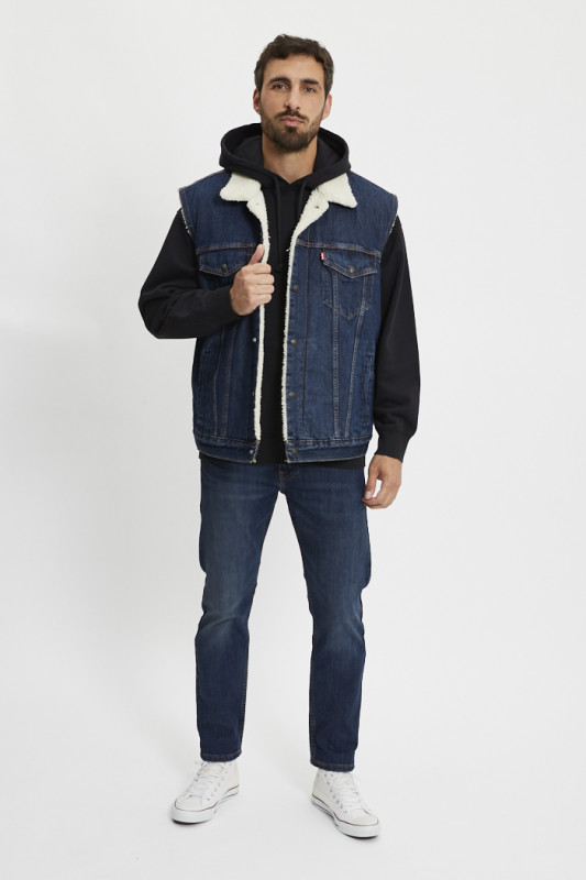 veste Trucker sherpa sans manches levi's en coton 