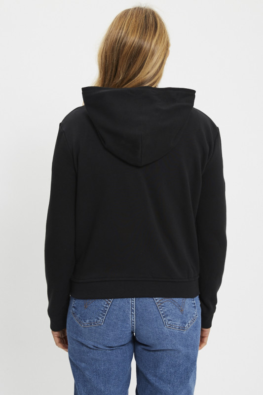 Sweat à capuche zippé noir