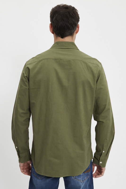 Chemise kaki lin & coton