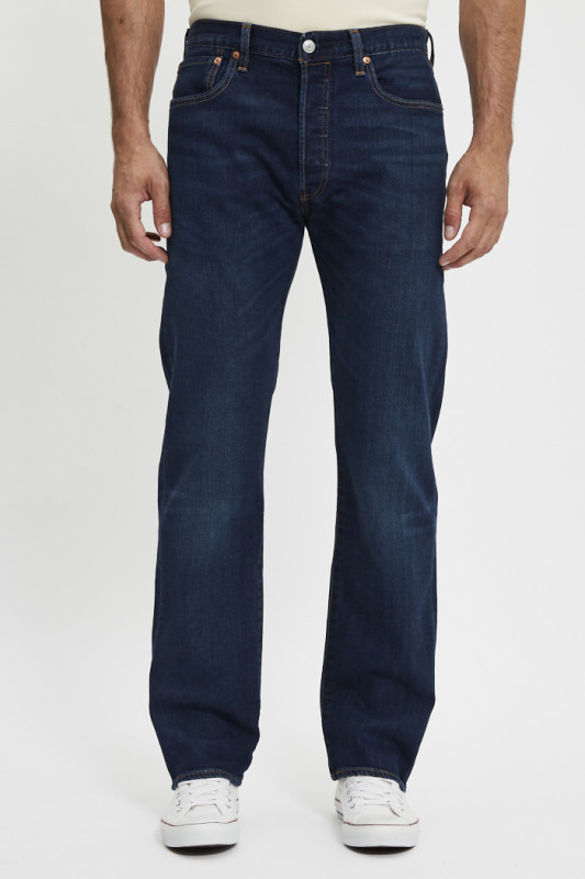 Jeans 501 levis Original denim stretch dark indigo homme