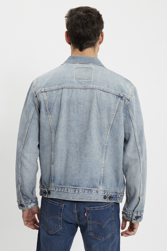 Veste trucker en jeans light indigo