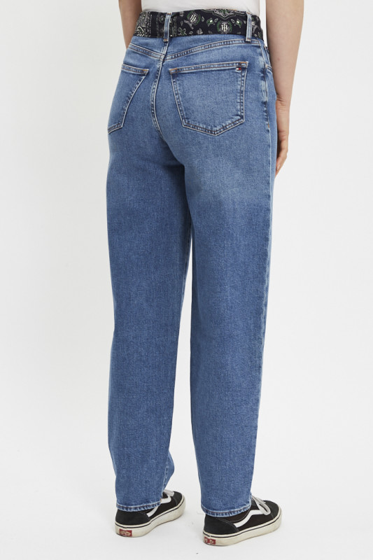 Jean balloon avec ceinture bandana