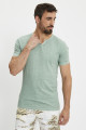 T-shirt Ben vert col deux boutons
