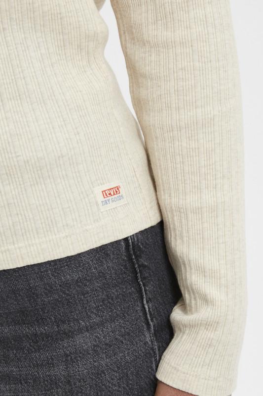 T-shirt Vacationer beige col tunisien levi's