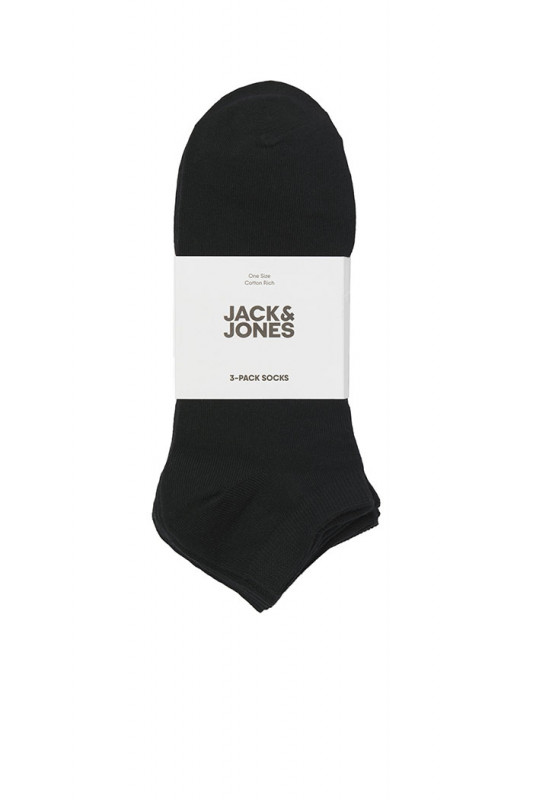 Pack de trois paires de socquettes noires homme jack é& jones