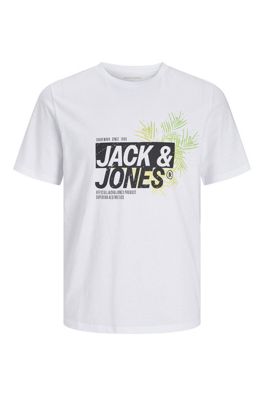 T-shirt graphique Jaxon blanc homme en coton