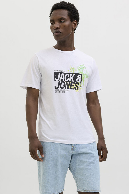 T-shirt graphique Jaxon blanc homme J&J 