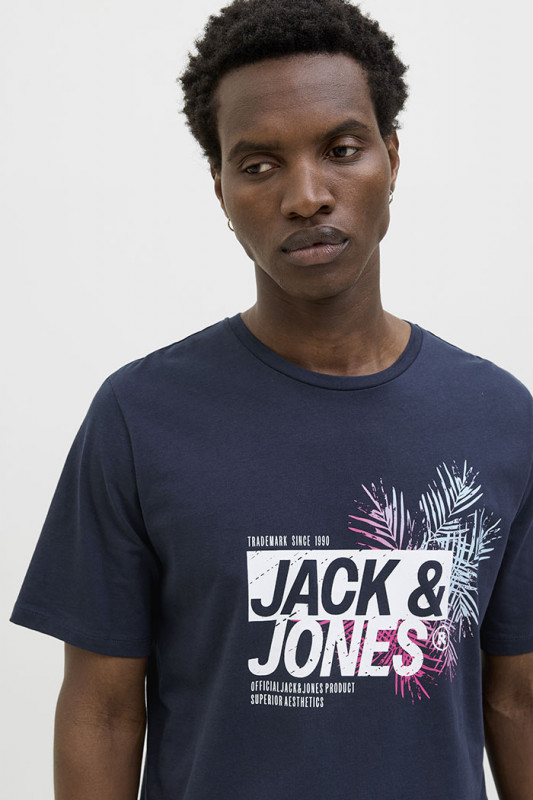 T-shirt graphique Jaxon bleu marine J&J