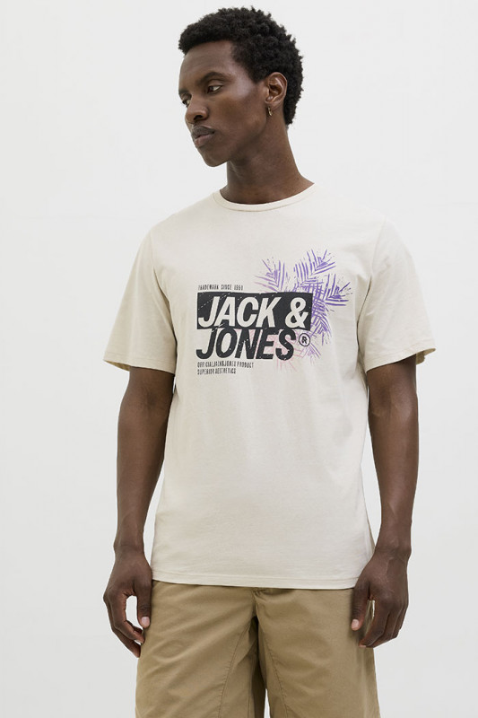 T-shirt graphique Jaxon beige homme