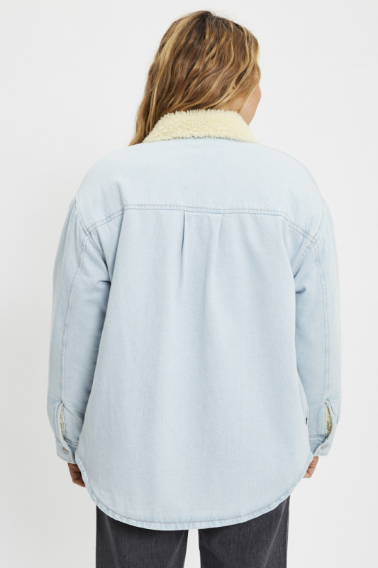 Veste-chemise Lola en jean light indigo