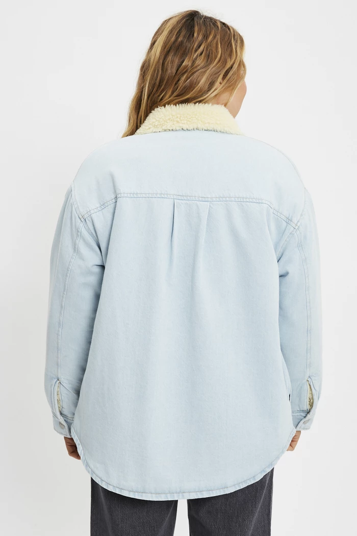 LOLA ESPELETA VESTE jeans ( lin mélangé ) bleu indigo femme taille 4 EUR 26,70 - FR