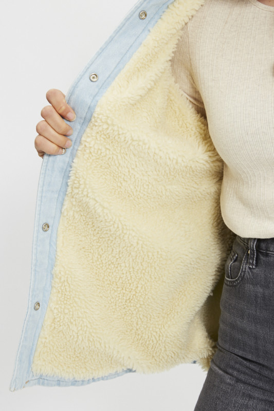 Veste-chemise Lola en jean light indigo levi's en coton