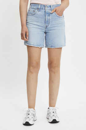 Short 501 mi-cuisse denim indigo femme