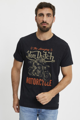 Tee shirt Wolfy en jersey de coton noir homme