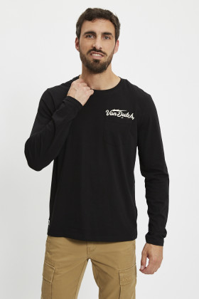 Tee shirt noir manches longues Hiro homme