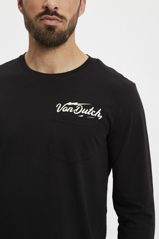Tee shirt noir manches longues Hiro homme Von Dutch