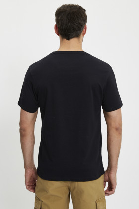 T-shirt Oil regular noir homme