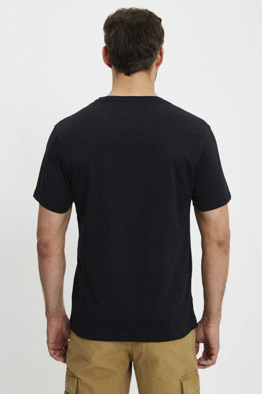 T-shirt Oil regular noir homme