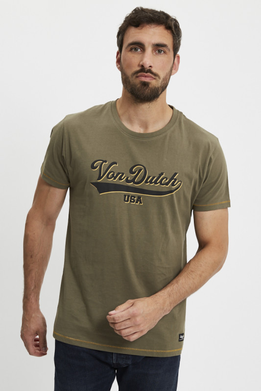 T-shirt regular College kaki homme