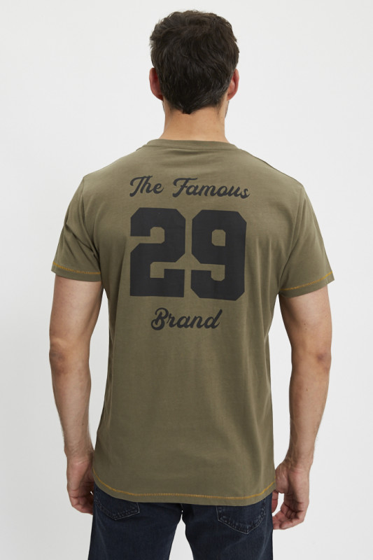 T-shirt regular College kaki