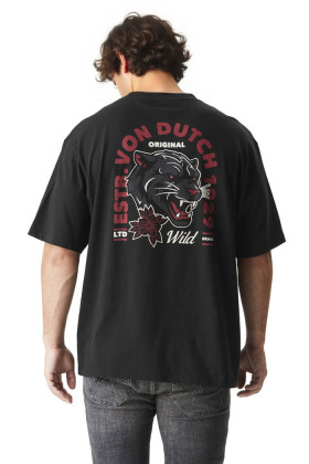 T-shirt Wild noir coupe relaxed