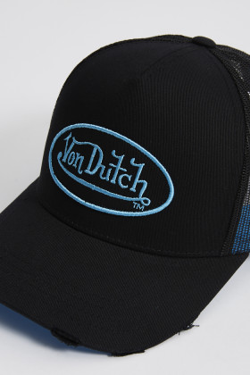 Casquette baseball noire et bleu cyan