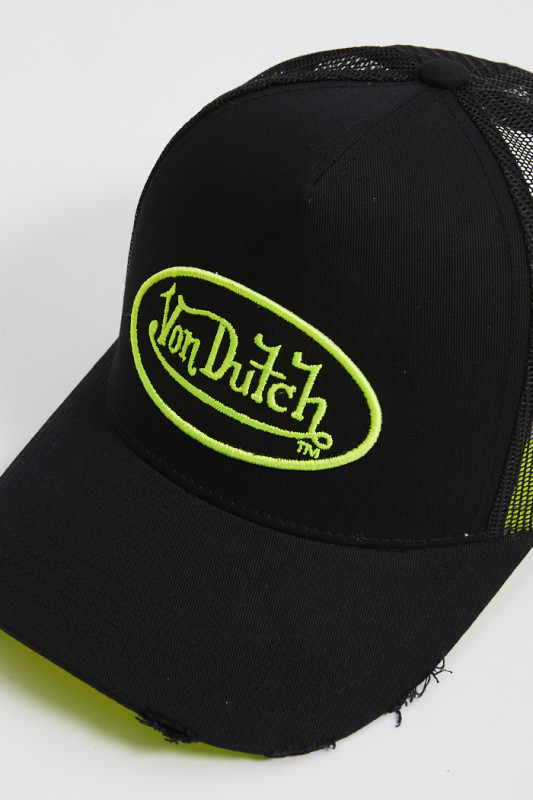 Casquette baseball jaune et noire von dutch