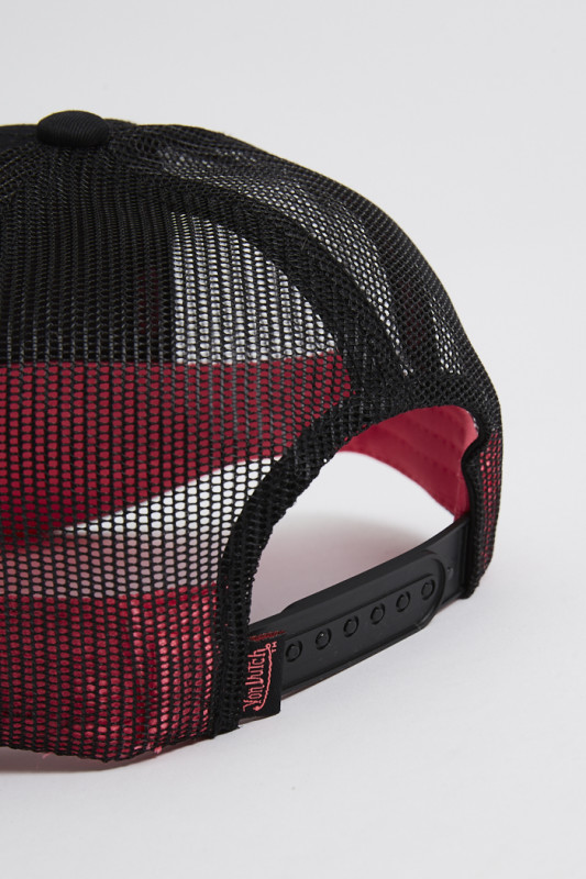 Casquette baseball noir et rose fluo von dutch