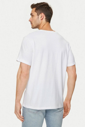 T-shirt Original col V blanc