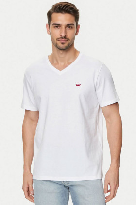 T-shirt Original col V blanc homme