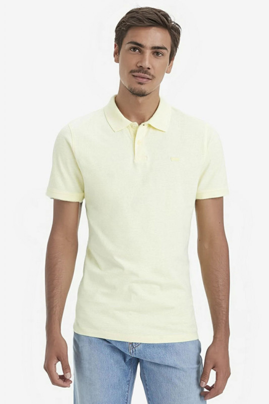Polo slim Housemark jaune homme