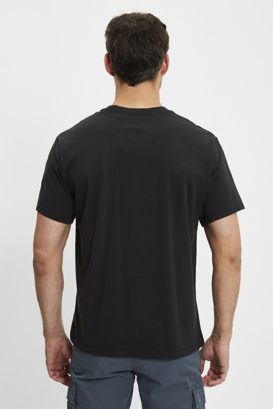 T-shirt noir coupe décontractée