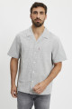 Chemise Camp Standard grise à carreaux