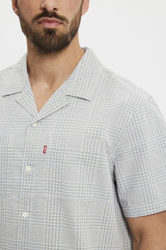 Chemise Camp Standard grise à carreaux levi's