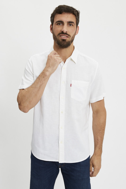 Chemise sunset blanche manches courtes homme