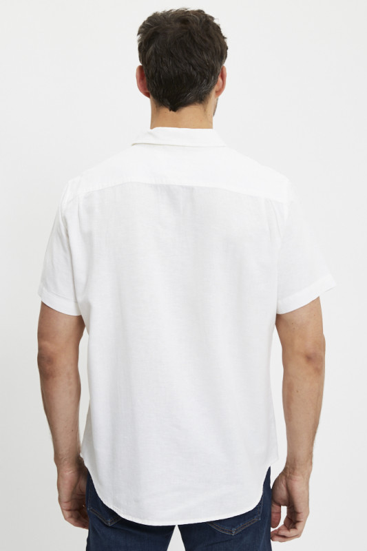 Chemise sunset blanche manches courtes