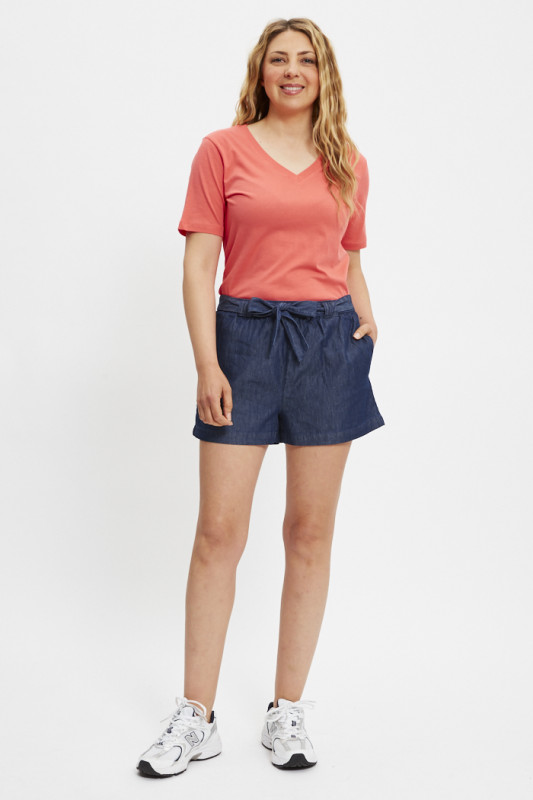 T-shirt Rex col V rose Dubarry femme JDY