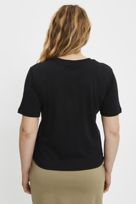 T-shirt Rex col V noir