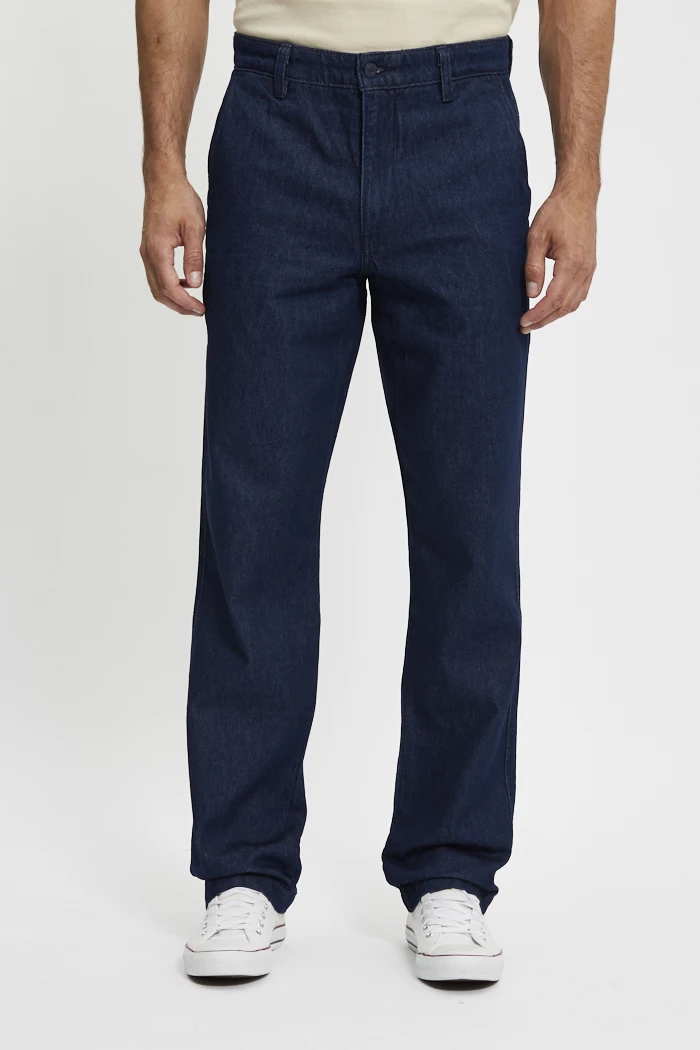 Jean Chino Easy Essential Délavé Bleu Foncé - Taille 32, Longueur 30, Occasion Très Bon état