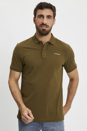 Polo Oluv slim kaki homme