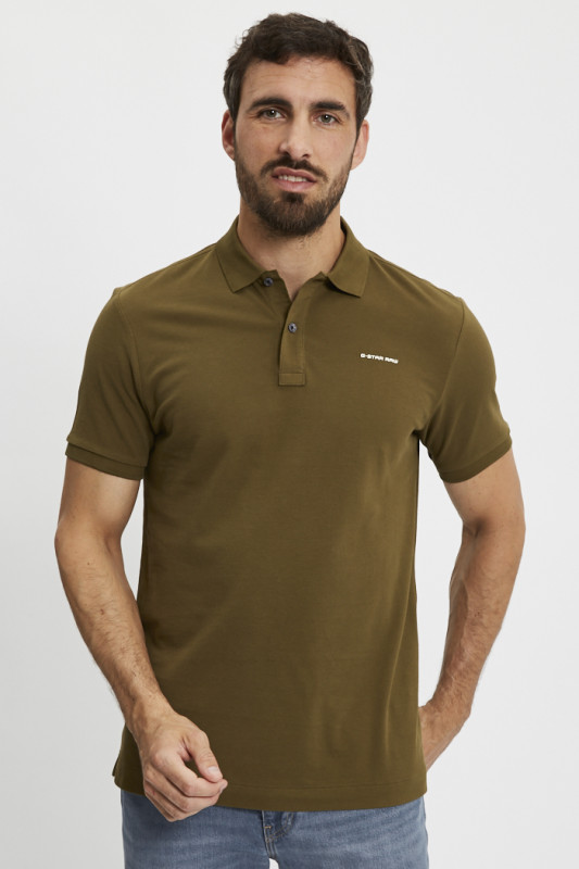 Polo Oluv slim kaki homme