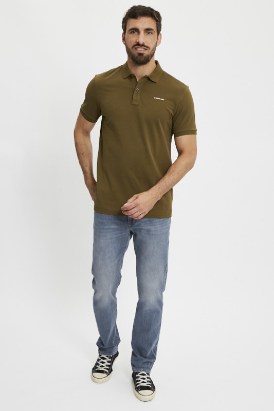 Polo Oluv slim kaki homme G-Star