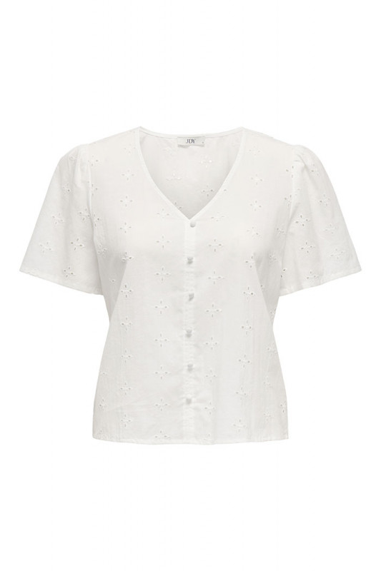 Top Millie blanc en coton pour femme