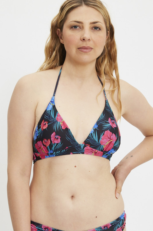 Haut de bikini Aimée hisbiscus tropical Only