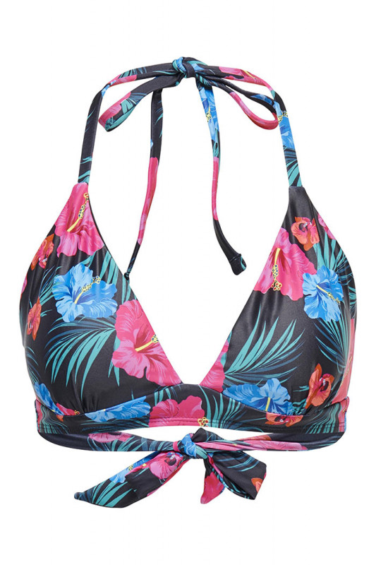 Haut de bikini Aimée hisbiscus tropical