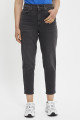 Jeans Mom taille haute dark indigo délavé