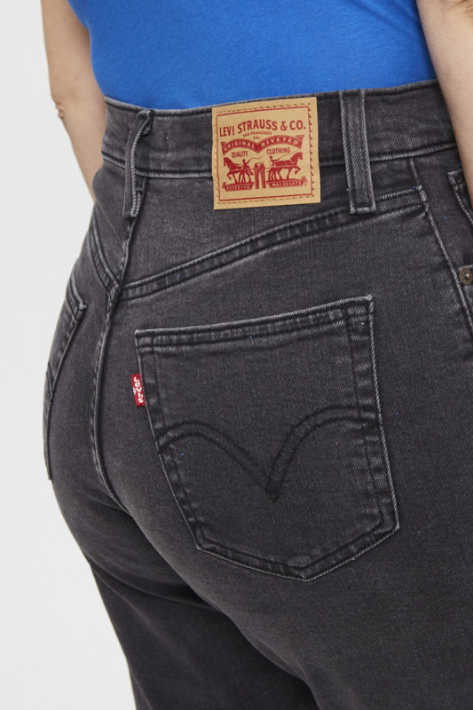 Jeans Mom taille haute dark indigo délavé levi's
