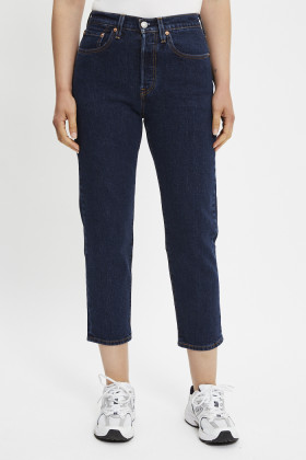 Jeans 501 crop salsa stonewash dark indigo femme