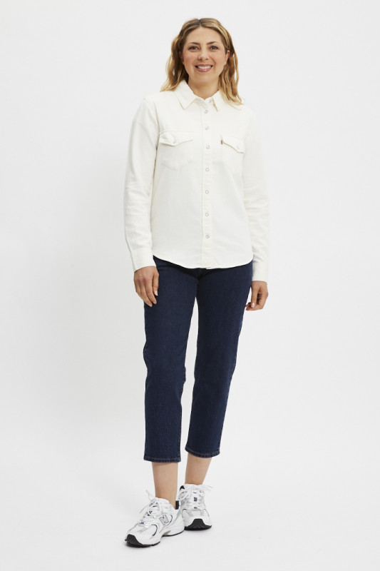 Jeans 501 crop salsa stonewash dark indigo femme levi's